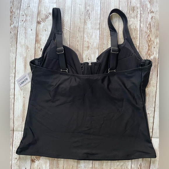 🆕 Old Navy Women's Underwire Tankini Swim Top Black Large 12-14 - Picture 10 of 16